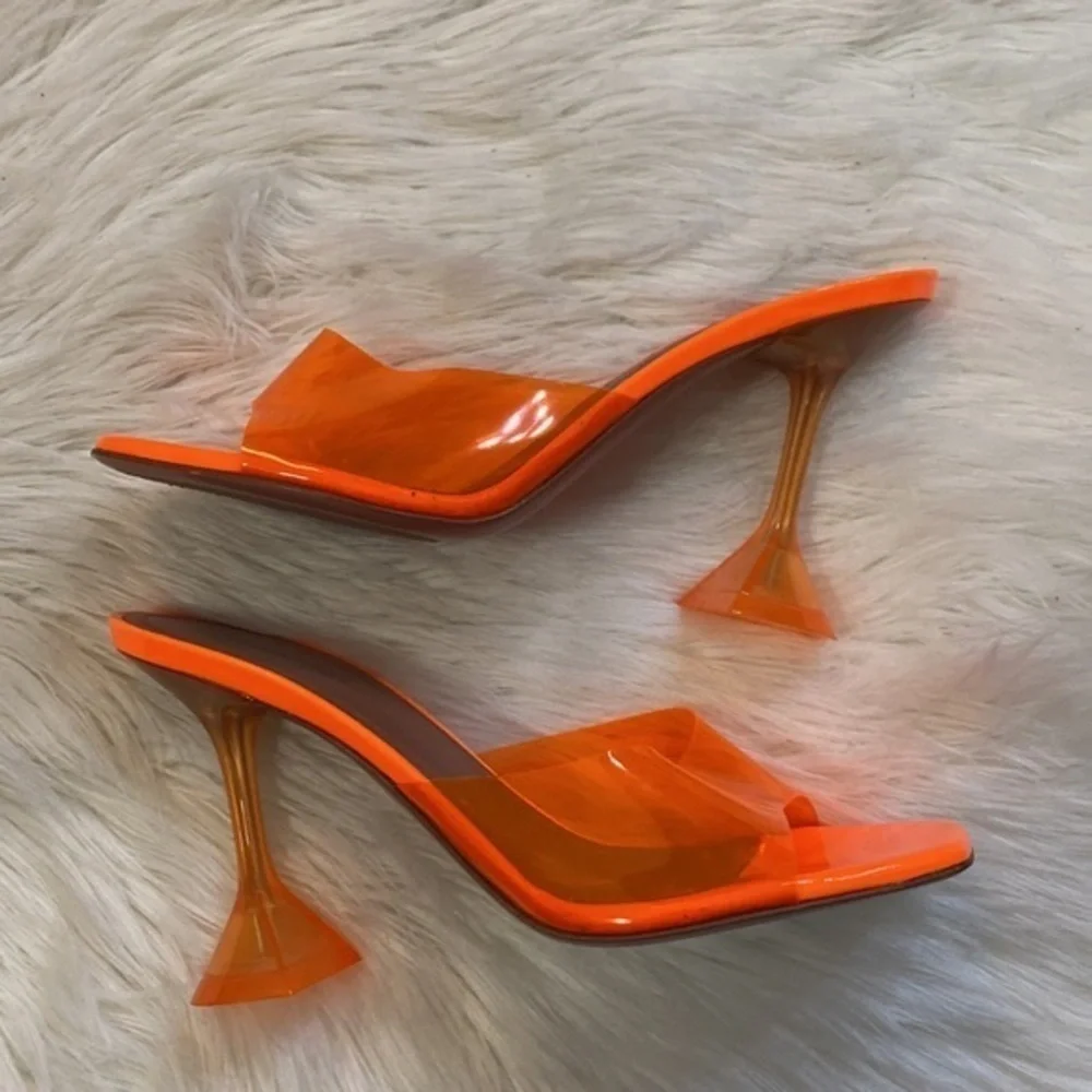 Amina Muaddi Lupita glass‎ sandal size 39EU - Picture 5 of 13